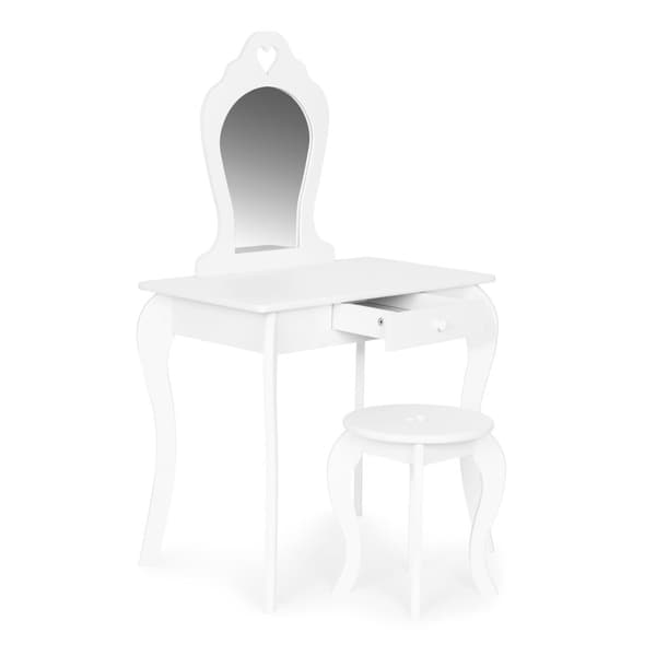 Stort toiletbord til børn med spejl til en pige