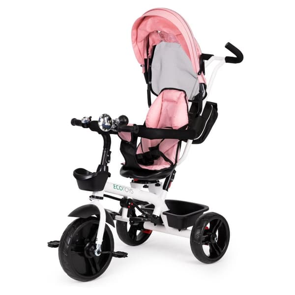 Tricycle barnevogn 360* dreibart sete Rosa