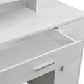 Miniatyrbillede 3 af 6: Moderne hvidt kosmetisk toiletbord med spejl