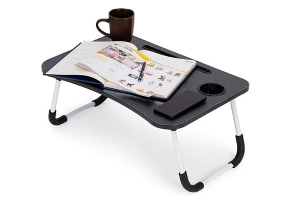 Laptop stativ til sengebord 60x40cm - Sort