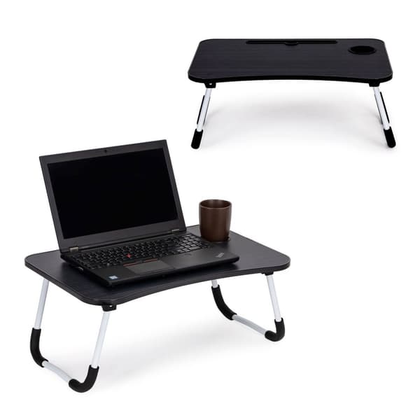 Laptop stativ til sengebord 60x40cm - Sort