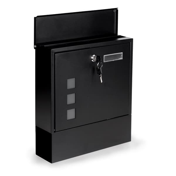 Teräspostilaatikko Postilaatikko musta lukolla