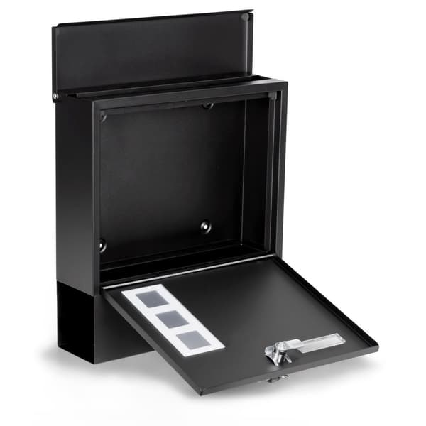 Teräspostilaatikko Postilaatikko musta lukolla