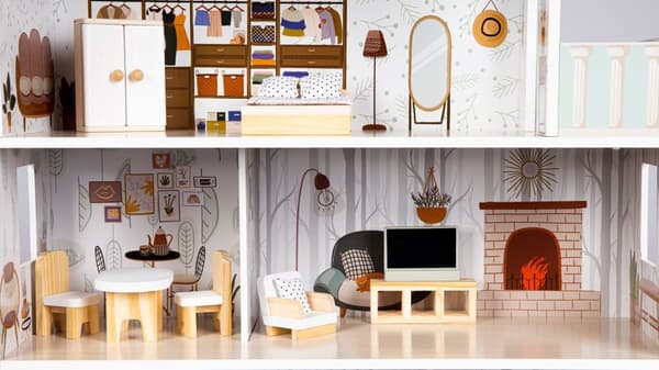 Dockskåp med möbler Residence Emma ECOTOYS