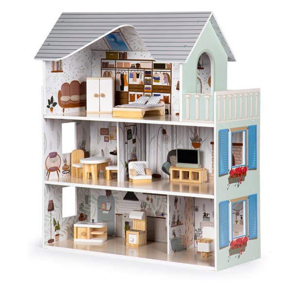 Dockskåp med möbler Residence Emma ECOTOYS