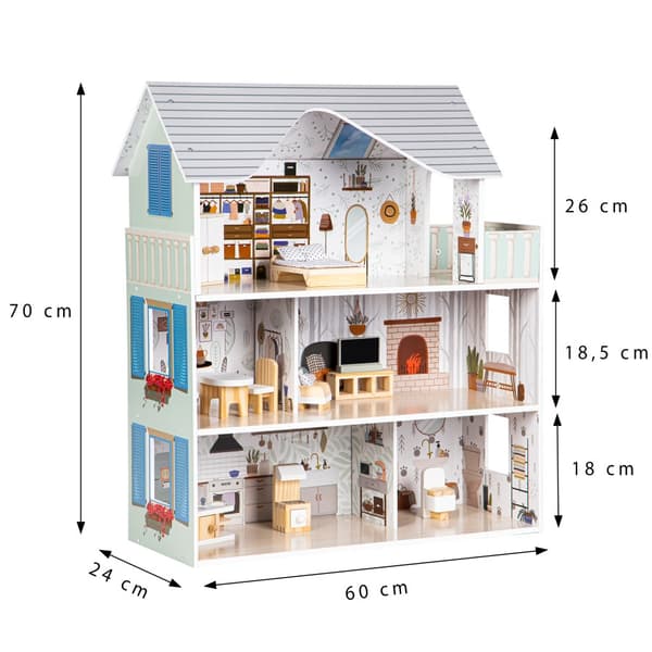 Dockskåp med möbler Residence Emma ECOTOYS