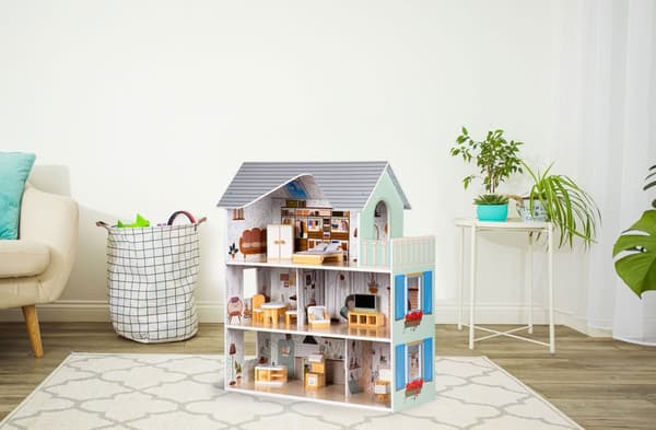 Dockskåp med möbler Residence Emma ECOTOYS