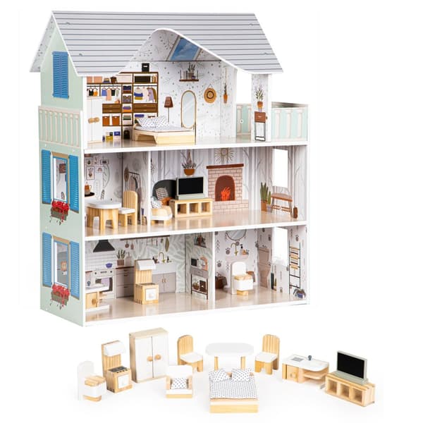 Dockskåp med möbler Residence Emma ECOTOYS