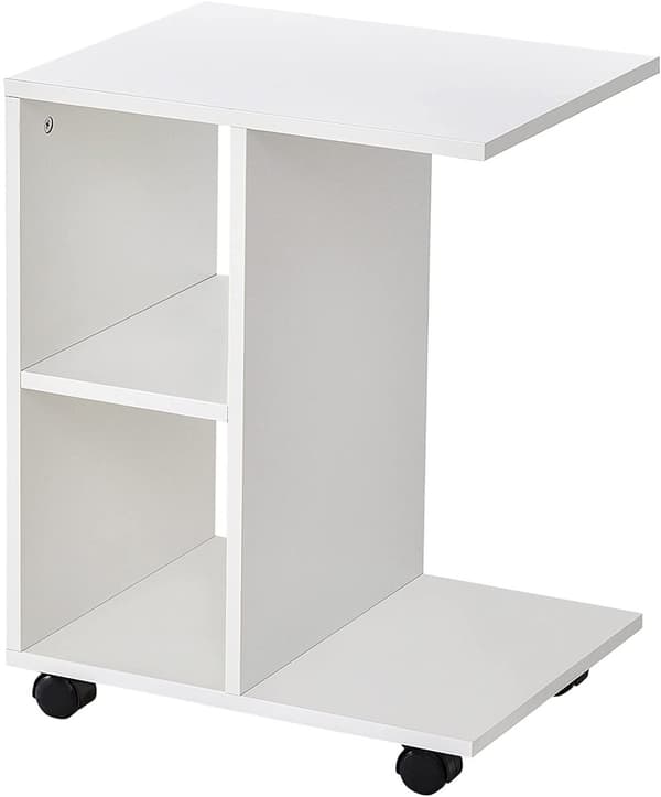 Soffbord sängbord på hjul arrangör
