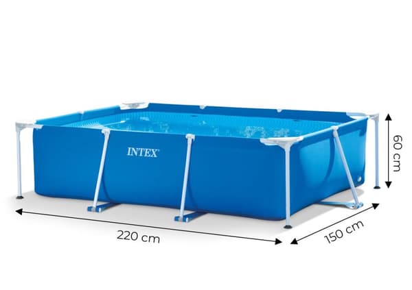 Rektangulært hagebasseng 220 x 150cm 28270 INTEX