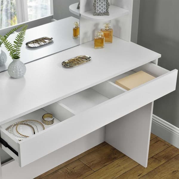 Modernt sminkbord stora spegelhyllor ModernHome