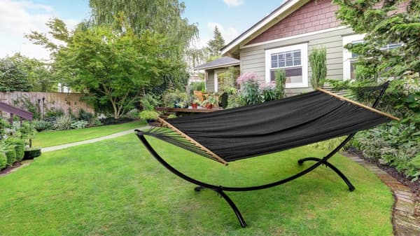 Hängmatta med ram vilstol trädgårdsgunga ModernHome