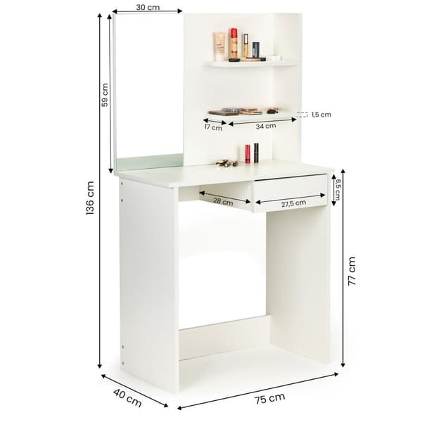 Moderne toalettbord store speilhyller ModernHome