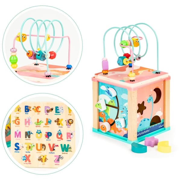 Trä pedagogisk kub, ECOTOYS mula sorterare