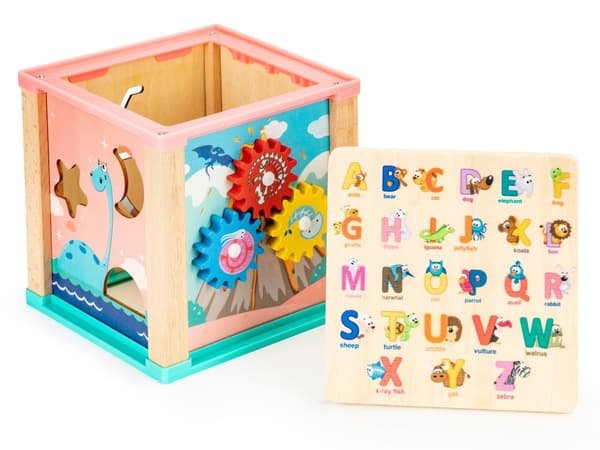 Trä pedagogisk kub, ECOTOYS mula sorterare