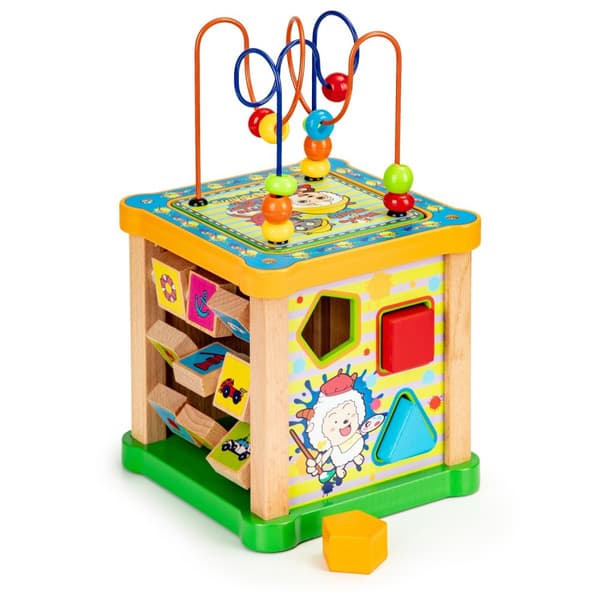 Tre sorter pedagogisk kube + bord mula Ecotoys