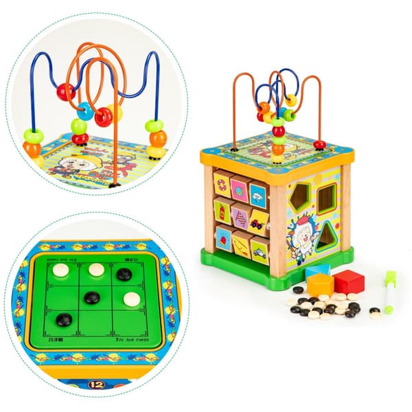 Tre sorter pedagogisk kube + bord mula Ecotoys