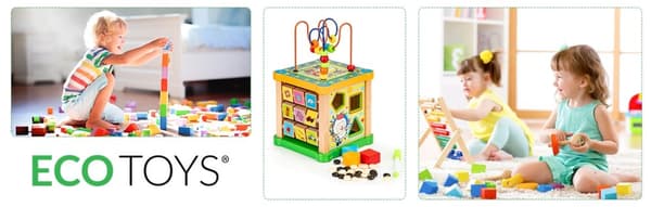 Tre sorter pedagogisk kube + bord mula Ecotoys
