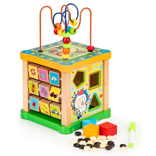 Tre sorter pedagogisk kube + bord mula Ecotoys