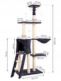 Miniatyrbilde 5 av 5: Kattetre skrapestolpe 138cm XL Grå