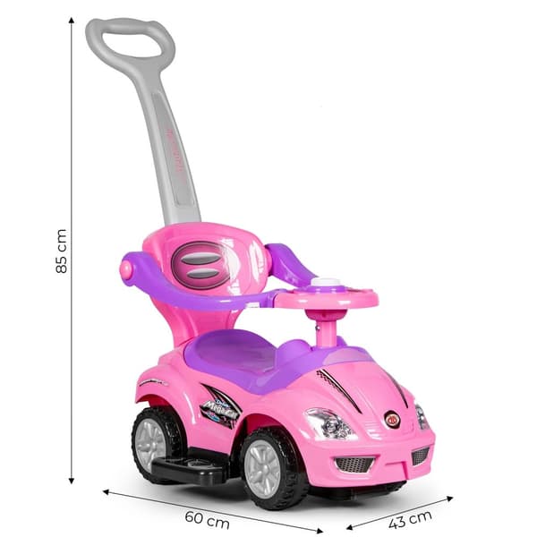 Luksus push ride ride på 3i1 Pink