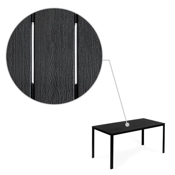 Catering havebord 156 x 78 cm Sort