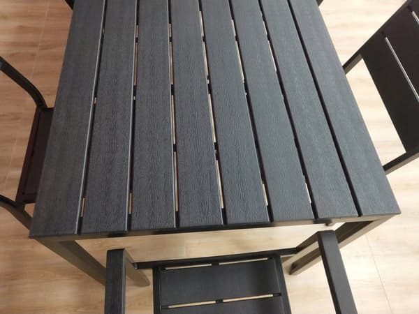 Catering havebord 156 x 78 cm Sort