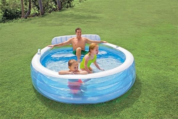 Hagebasseng med seter 229x218cm Intex 57190