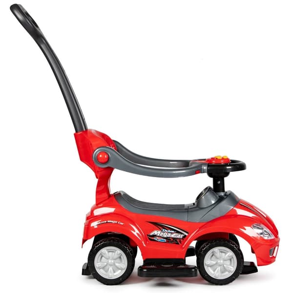Ride On Toy Push Car Walker med håndtak 3-i-1-rød