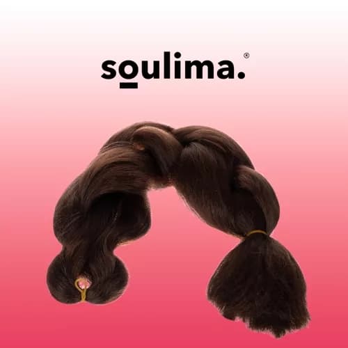 Syntetiska hårflätor bruna Soulima 23567