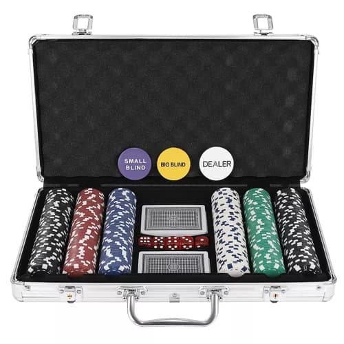 Poker - sæt med 300 chips i etuiet HQ 23528