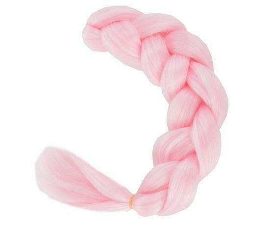 Syntetiska hårflätor - rosa