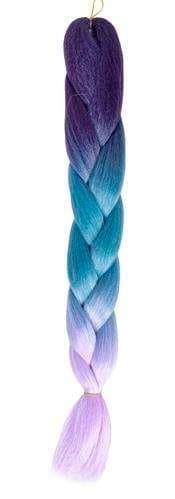 Syntetiske hårfletninger ombre blue/fio W10342