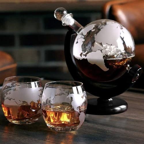 Karaff - jordglob - Malatec 22553 whiskyset