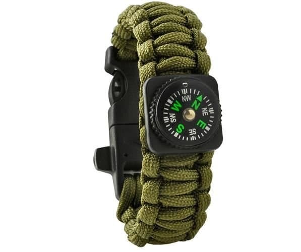 SURVIVAL armbånd med tilbehør - grøn