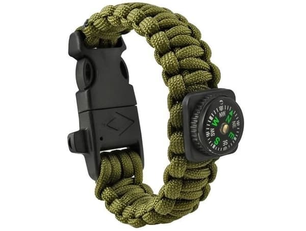 SURVIVAL armbånd med tilbehør - grøn