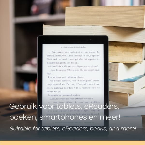 Orange Æsel - Tabletpudesæt - Grå og Blå