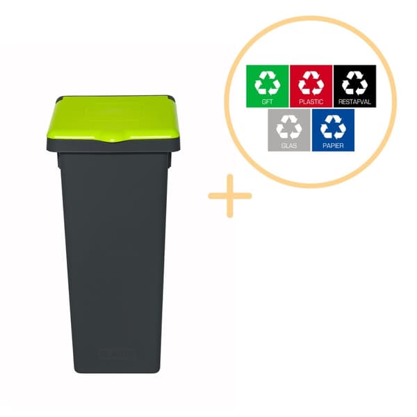 Plafor - Fit Bin with Lokk 52L - Resirkulering - Grønn