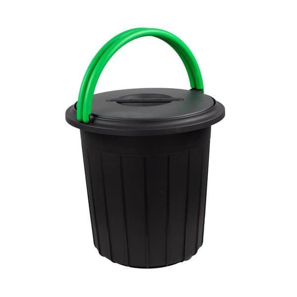 Eco Solution - Afvalemmer met Deksel 25L - Grønn