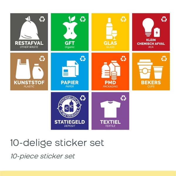 Plafor - Bin Sticker Sett med 10 stk.