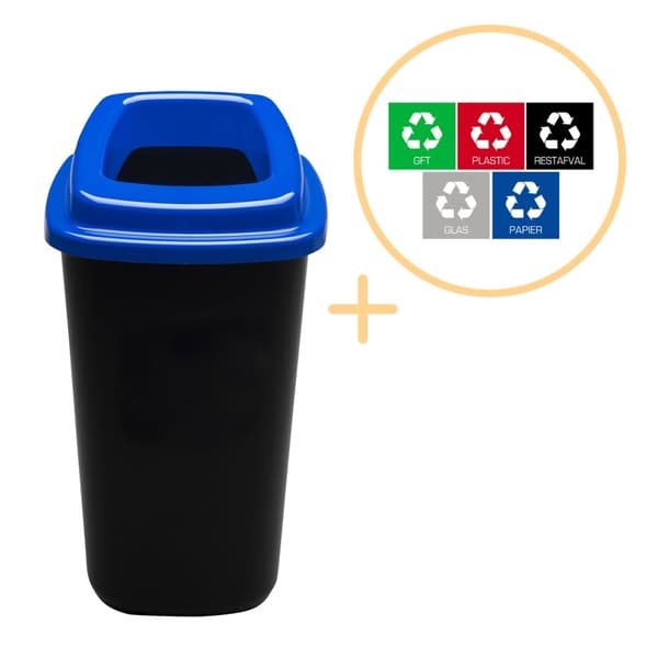 Plafor - Sort Bin 45L - Gjenvinning - Blå