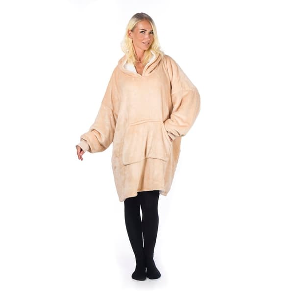 HomeVero - Komfortteppe - Hettegenser Plaid - Beige