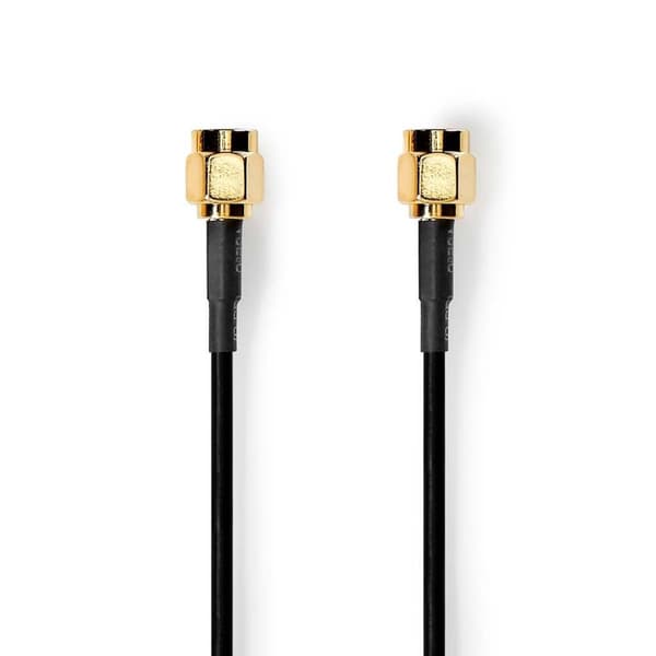 Nedis Antennekabel SMA hann til hunn, 50 Ohm, 5m