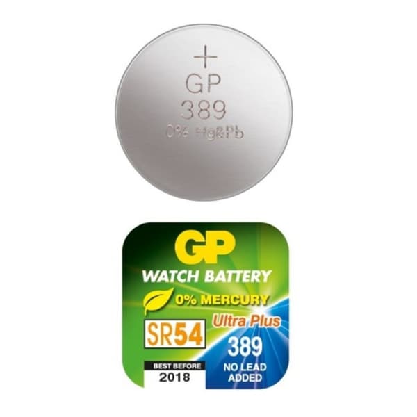 389 / 390 / AG10 / LR54 / LR1130 Silver Oxide GP Ultra Plus