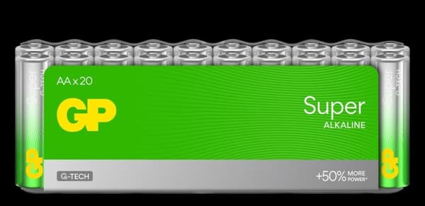 20-pak AA batteri, GP Super Alkaline 15A/LR6
