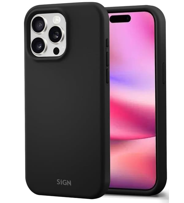 SiGN Liquid Silikonetui til iPhone 16 Pro Max - Svart