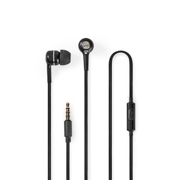 Nedis HPWD2020BK AUX 3,5 mm kuulokkeet, 1,2 m - hopea/musta