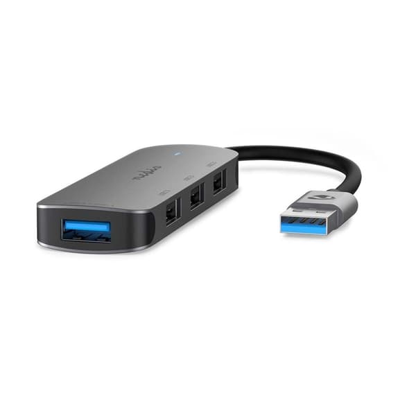 Nedis USB Hub, 5 Gbps - Grå