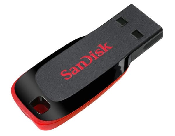 SanDisk Cruzer Blade USB memory stick, 16GB Sort, Rød