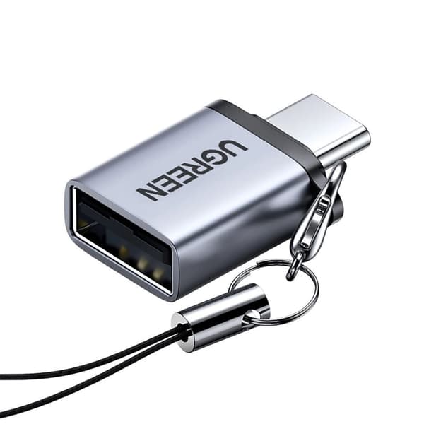 UGREEN USB-C til USB-A 3.0 Adapter med Strap - Grå